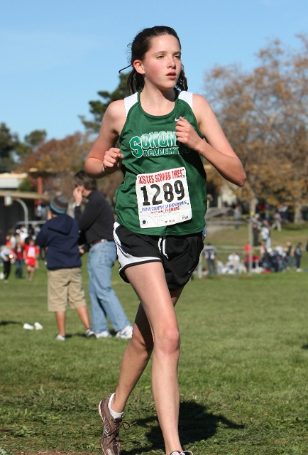NCS XC D5 Girls-087.JPG - 2009 North Coast Section Cross Country Championships, Hayward High School, Hayward, California
